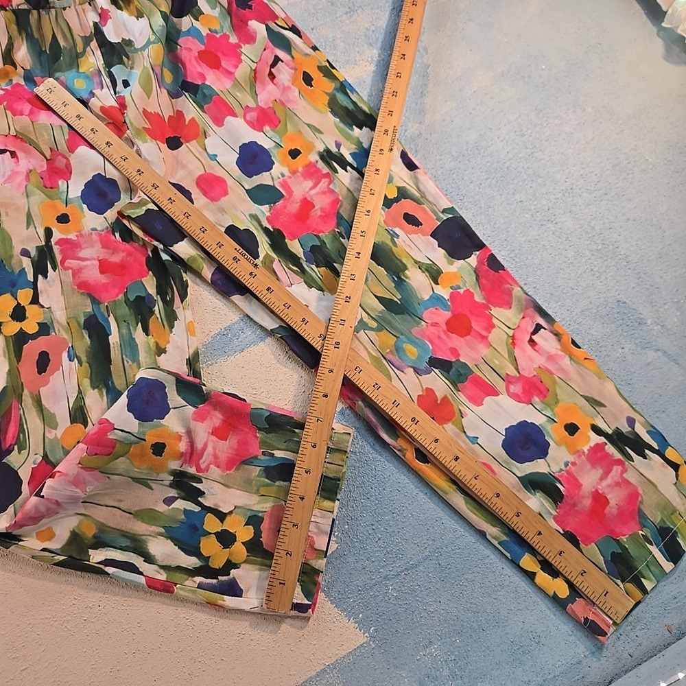 Women's Floral Print Polyester Boho Lounge Pants Stretch Waist Sleepwear Size S‎ - Picture 4 of 10